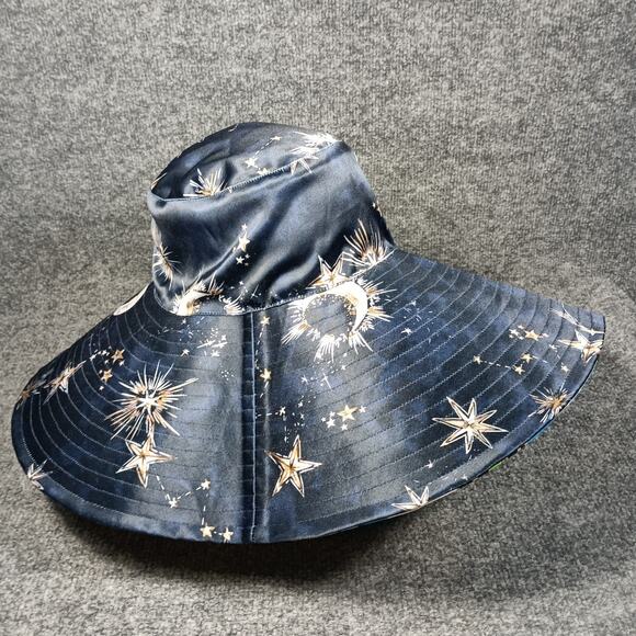 Johnny Was Reverseible Wide Brim Hat Women Zolita Celestial Floral - Picture 5 of 9